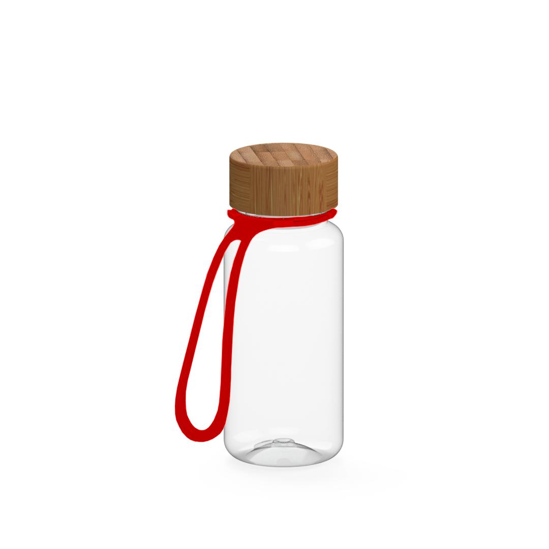 Láhev na pití "Natural" čirá-transparentní vč. popruhu, 0,4l, Černá