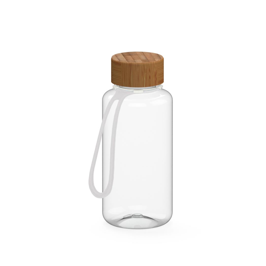 Láhev na pití "Natural" čirá-transparentní vč. popruhu, 0,7l, Transparentní modrá/Modrá
