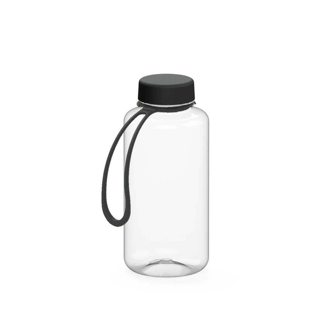Láhev na pití "Refresh" čirá-transparentní vč. popruhu, 0,7l, Zlatá/Černá