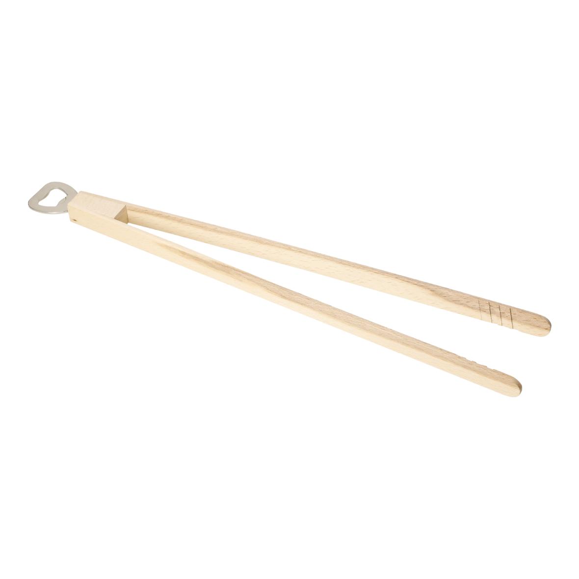 Kleště na grilování s otvírákem na láhve "Opener", 43 cm, Přírodní
