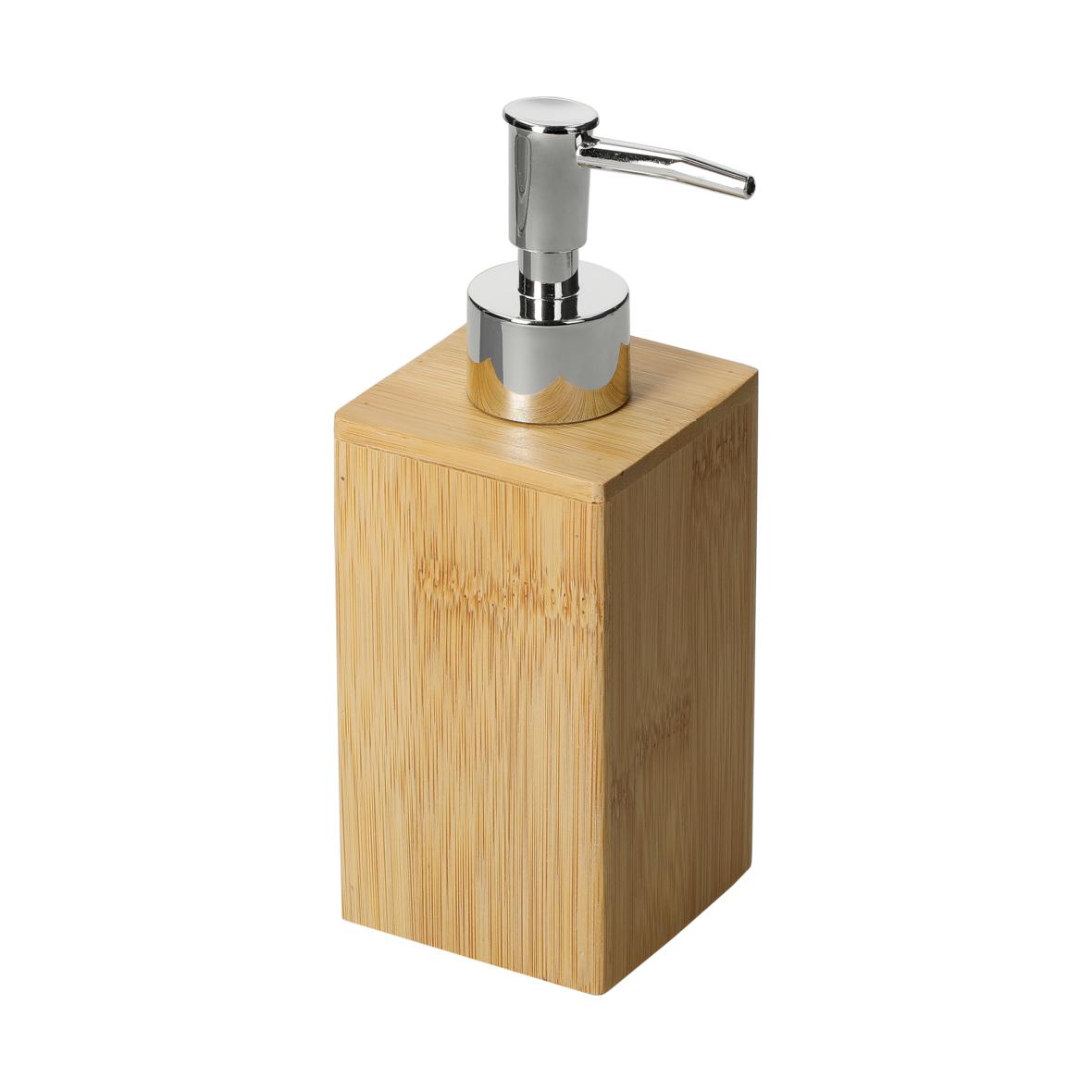 Dávkovač mýdla "Bamboo", 0,2 l, Přírodní/Stříbrná