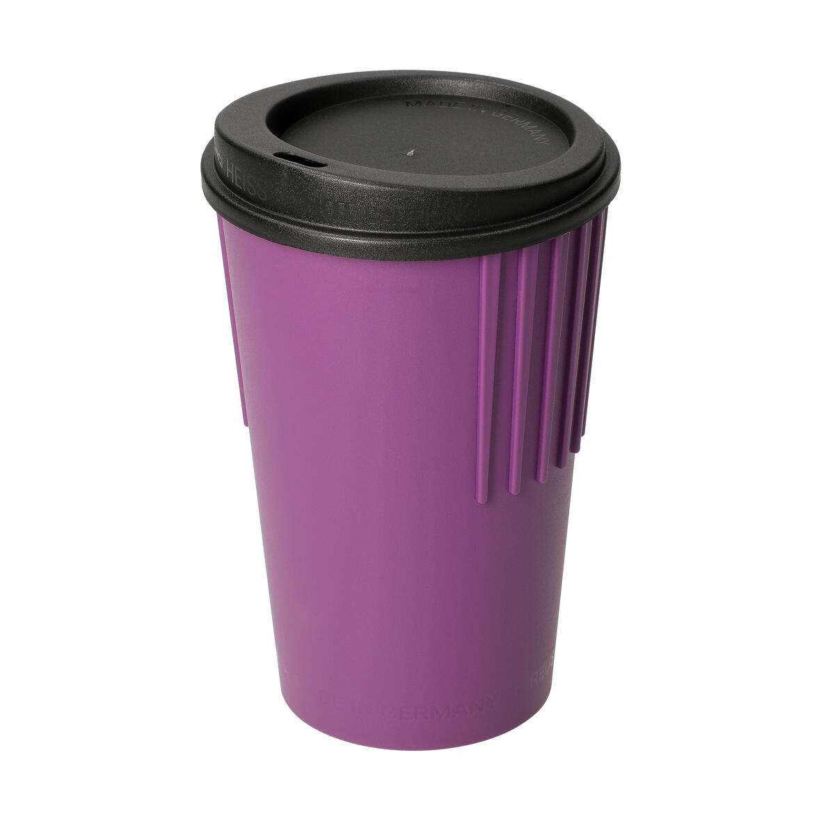 Kelímek s drážkami "ToGo", 300 ml, trvalá hnědá/Černá
