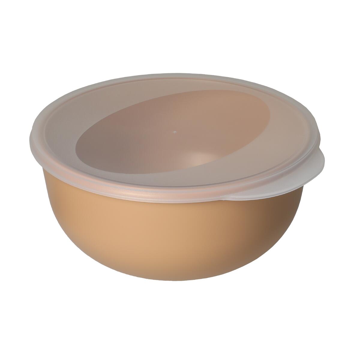 Food-Bowl "ToGo", 1,0 l, 1K víko, trvalá hnědá/Transparentní mléčná