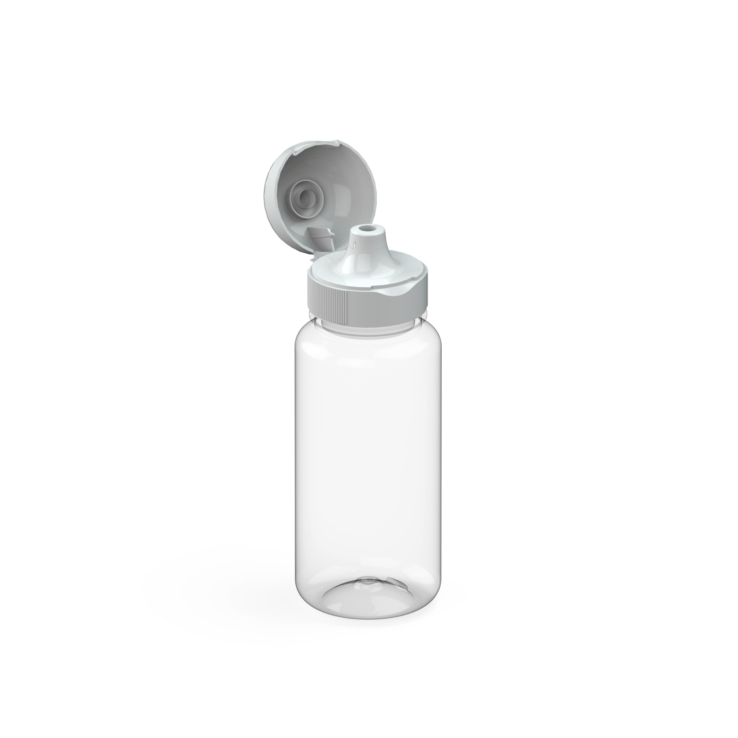 Láhev na pití "Sports" RENEW, 400 ml, Transparentní/Bílá