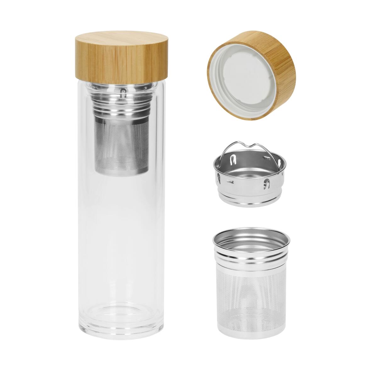Skleněná láhev "Tea“ 0,4 l, Transparentní