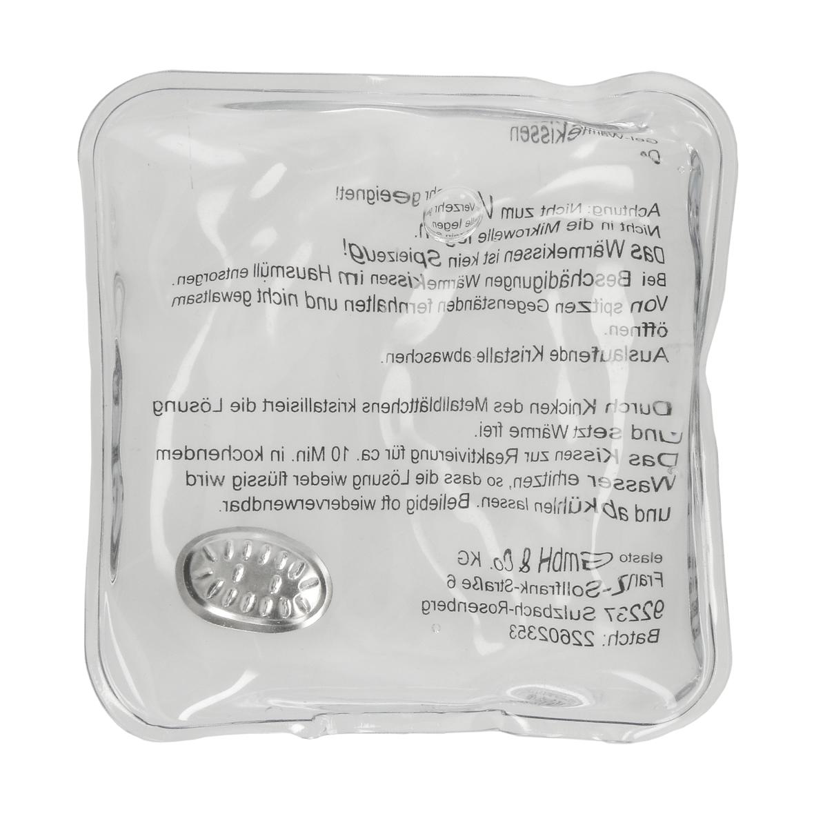 Hřejivý polštářek "Čtverec", Transparentní