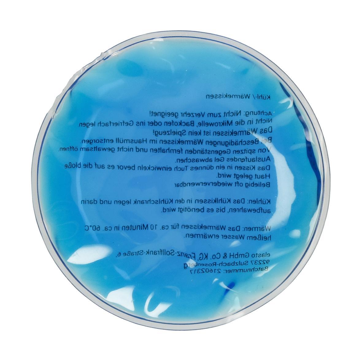 Chladící/hřejivý polštářek "Round", Modrá/Transparentní