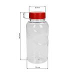 Láhev na pití "Refresh" čirá, průhledná, 0,5 l, Transparentní/Bílá