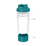 Shaker "Protein" Pro s přihrádkou, Transparentní/Bílá