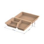 Obědový box "ToGo" XL, 3 díly, Černá