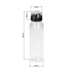 Láhev na pití Active "Oasis", 650 ml, Transparentní/Černá