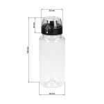 Láhev na pití "Oasis“, 400 ml, Transparentní/Černá
