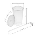 Kelímek "Vital“, 500 ml s víčkem a brčkem