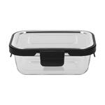 Skleněná nádoba "LOKA", 370 ml, Černá/Transparentní