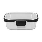 Skleněná nádoba "LOKA", 640 ml, Černá/Transparentní