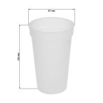 Plastový kelímek "Fant" 0,4 l, Transparentní mléčná