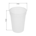 Plastový kelímek "Fant" 0,3 l, Transparentní mléčná