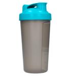 Shaker "Protein", 0,6 l, Modrozelená/Průsvitná šedá