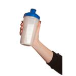 Shaker "Protein", 0,6 l, Modrozelená/Průsvitná šedá