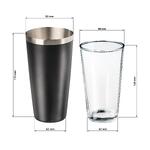 Boston Shaker 0,7l, Černá